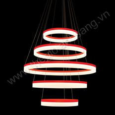 Đèn thả LED trang trí Ø400+600+800+600+400mm HP217-CTL006ĐỎ HP217-CTL006ĐỎ