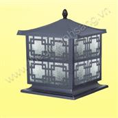 Đèn trụ cổng nhôm đúc + nắp ngói Ø400mm TT217-1404C-1 TT217-1404C-1
