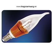 Bóng đèn nến LED ánh sáng vàng đui E14 3W LED 3W-E14-V