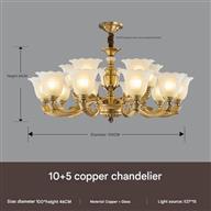 Đèn Chùm Đồng Tân Cổ Điển Ø1000mm AL-PD116-15  AL-PD116-15