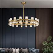 Đèn Chùm Đồng Chao Thuỷ Tinh Ø800mm AL-CB933-80 AL-CB933-80