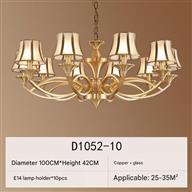 Đèn Chùm Đồng Chao Thủy Tinh Ø1000mm AL-D1052-10 AL-D1052-10