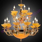 Đèn Chùm Đồng Chao Đá Vàng Ø1050mm YN-1284-10-5 YN-1284-10-5