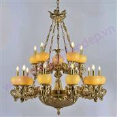 Đèn Chùm Đồng Chao Đá Vàng Ø1100mm YN-6039-10-5 YN-6039-10-5