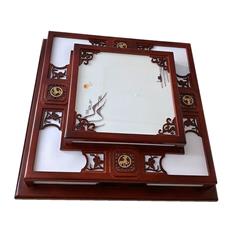 Đèn Ốp Trần Gỗ Vuông 550x500mm YN-9827 YN-9827