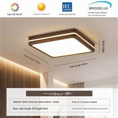 Đèn Ốp Trần Gỗ Hiện Đại 400x400mm AL-DS26-40 AL-DS26-40