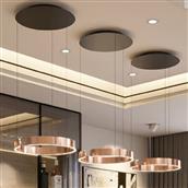 Đèn Thả LED Hiện Đại Inox Mạ Titan Ø400mm AL-9905D-40 AL-9905D-40