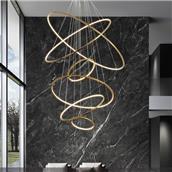 Đèn Thả Thông Tầng Thép Không Gỉ Mạ Titan Ø1000mm AL-PD710C-100-6 AL-PD710C-100-6