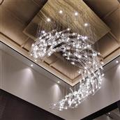 Đèn Thả Thuỷ Tinh Thông Tầng H3200mm AL-DZ003-120 AL-DZ003-120