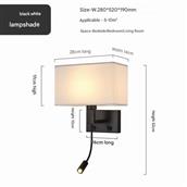 Đèn Tường Chao Vải H520mm AL-MT1058A AL-MT1058A