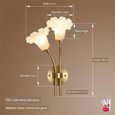 Đèn Tường Đồng Chao Thủy Tinh H450mm AL-W1921B AL-W1921B